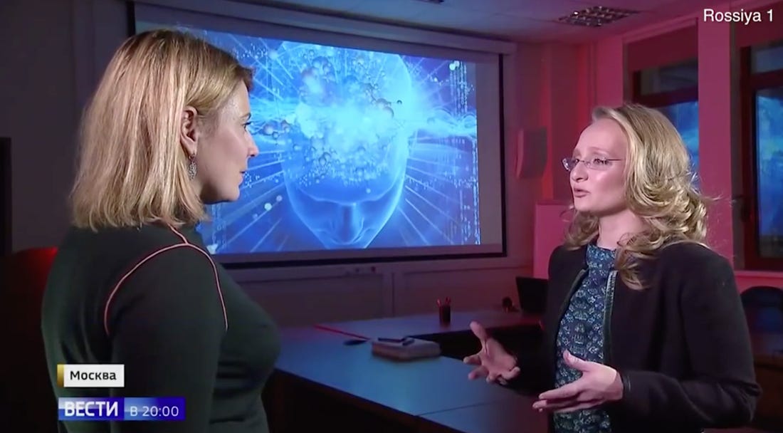 Putin's daughter's appearance on TV as a biotech expert in 2018